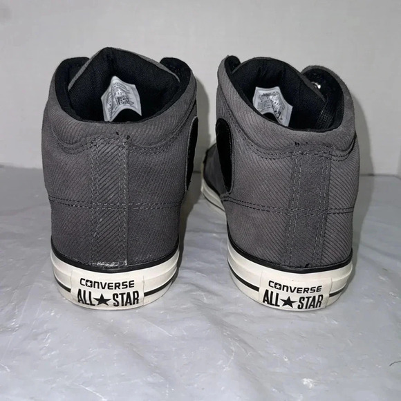 Converse Chuck Taylor All Star Suede Charcoal High Tops - Picture 5 of 9